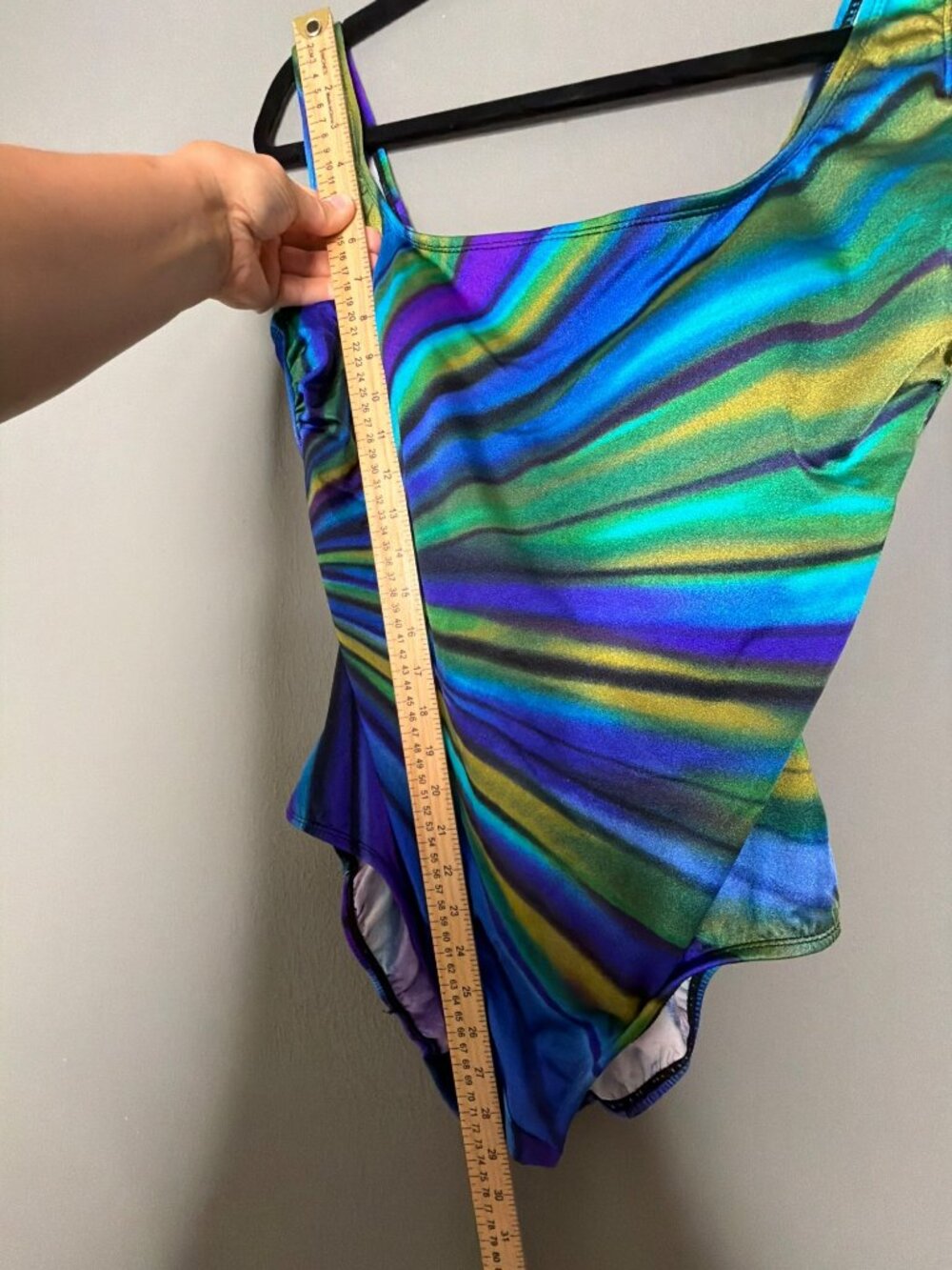 VTG Longitude 27613 Women's 14 One-Piece Colorful Blue Swimsuit - Picture 3 of 9